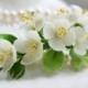 Bridal flower comb - Spring blossom hair comb - Wedding flower comb - Jasmine blossom comb. Flower comb. Bridal comb. Flower hair accessory