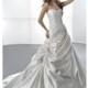 Elegant Fit N Flare Taffeta Floor Length Sweetheart Wedding Dress With Pick ups - Compelling Wedding Dresses