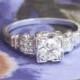 Vintage Art Deco 1930's Old European Cut Diamond Engagement Wedding Anniversary Ring Platinum