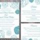DIY Wedding Invitation Template Set Editable Word File Instant Download Printable Floral Invitation Rose Wedding Invitation Blue Invitations