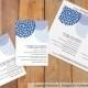 Wedding Invitation Template - Instant Download - EDIT YOUR TEXT - Chrysanthemum (Blue) 5 x 7 - Microsoft Word Format