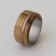Titanium Ring Titanium & Olive Wood // Exotic Hardwood Ring  Men's Wedding Band wood wedding ring engagement ring alternative   Band SIZE 9