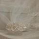 Bridal Ivory Tulle Birdcage Veil, Vintage Style Petite Veil Wedding tulle veil