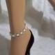 Rhinestone Pearl Anklets, Rhinestone Ankle Bracelets, Pearl Anklets, Rhinestone Barefoot Sandals, Rhinestone Anklets, Foot Jewelry, Anklets
