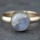 Rainbow Moonstone Ring, Wedding Ring, Promise Ring, Engagement Ring, Gemstone Ring, Yellow Gold Ring