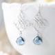 Navy Earrings Silver Filigree Navy Blue Sapphire Blue Earrings Navy Wedding Jewelry Bridal Bridesmaid Earrings September Birthstone Jewelry