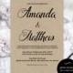 Printable Wedding Invitations - Kraft Wedding Invitation - Editable Wedding Invitation - Editable Text - Downloadable Wedding 