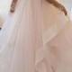 Elegant A-Line Long Sleeves Tulle Wedding Dresses With Appliques WD036
