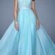 Elegant A-line Sweetheart Beaded Lace Belt Floor Length Chiffon Prom Dress PD2509