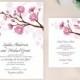 Printed Wedding Invitation and info card bundle 