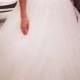 Strapless beading detailed princess tulle wedding dress