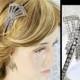 20% SALE Bridal Headband Chain Fringe Dangle Jeweled Flapper Diadem Rhinestone Headpiece Downton Gatsby Wedding 1920s Art Deco Style Vintage