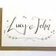 Personalised wedding card, hand drawn, typography