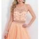 Two Piece Beaded Homecoming Dress by Blush - Discount Evening Dresses 
