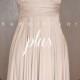 Plus Size Light Taupe Bridesmaid Dress Convertible Dress Infinity Dress Multiway Dress Wrap Dress Prom Dress Maid of Honor Dress Wedding