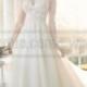 Martina Liana Wedding Dress With Illusion Lace Sleeves And Organza Skirt Style 840