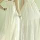 SALE 30% Off, Summer Boho Gypsy Off Shoulder Tiered Maxi Cotton Dress in Off White, Beach Wedding