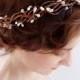 bridal headband, boho headband, bridal headpiece, boho chic prom, bridal hair vine, bridal headpiece, rustic wedding, bohemian headpiece
