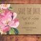 DIY PRINTABLE ~ Hibiscus Flower ~ Save the Date ~ Beach Save the Date ~ Wedding Invitation ~ Kraft Paper Invitations ~ Printed Invitations