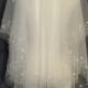 Beaded veil with pearl river sequins. Beaded elbow length wedding veil.2 layer bridal veil