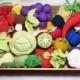 Crochet vegetables fruits 50 Pcs Christmas gift Birthday Play food Kids gift Toys Waldorf toys Baby toys Baby gift Soft toy educational toys