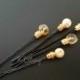 Beaded Hairpins Gift for Her Wedding Hair Accessories White Hairpins Beaded Hair Pins Bobby Pins