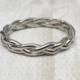 3mm Wide Braided Weave Ring available in titanium and white gold filled - wedding ring - wedding band - promise ring