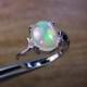 Large Opal Ring, Genuine Opal Ring, Solitaire Ring, Gemstone Ring, Oval Solitaire, Statement Ring, Fiery Ring, Cocktail Ring, Fall Jewelry