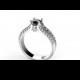 Skull Engagement Ring 14k White Gold Skull Ring 14k Goth Engagement Ring Goth Ring Black Diamond Ring Diamond Alternative