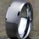 Tungsten Wedding Band, Tungsten Ring, Domed Beveled Edges, Comfort Fit, Ring, Band, Anniversary Ring, His Hers  Ring, Free Engraving, 8mm