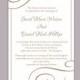 DIY Wedding Invitation Template Editable Word File Instant Download Printable Invitation Brown Wedding Invitation Gold Wedding Invitation