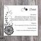 DIY Lace Wedding Details Card Template Editable Word File Download Printable Vintage Floral Details Card Black Rustic Enclosure Card