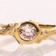 Twig Engagement Ring - 14K Gold and Moissanite engagement ring, engagement ring, leaf ring, Forever one moissanite, art nouveau, vintage, 10