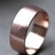 Wide Rose Gold Men's Wedding Band, Recycled 14k Rose Gold 8mm Brushed Low Dome Man's Gold Eco Wedding Ring -  Made in Your Size