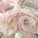 Blush and lace fabric bouquet, brooch fabric flower bouquet