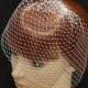 Bridal Wedge Veil- Mini Birdcage Veil- Wedding Veil- White Off-white Champagne Veil- Hats Netting