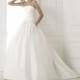 Simple A-line Strapless Pockets Ruching Sweep/Brush Train Taffeta Wedding Dresses - Dressesular.com
