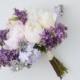 Wedding Bouquet - Lilac Bouquet, Peony Bouquet, Lavender, Silk Flowers, Silk Flower Bouquet, Silk Lilacs, Floral Arrangement, Peonies, Lilac