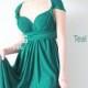 Maxi Teal Green Infinity Dress Bridesmaid Dress Prom Dress Convertible Dress Wrap Dress