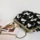 Vintage lovely cat handmade bag/ Kiss lock frame bag / Fun Clutch Purse Metal frame purse/coin purse / handbag /Pouch/clutch/tote bag