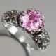 The ENCHANTED PRINCESS 14k gold engagement ring with created pink sapphire