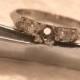 Platinum Engagement Ring / Wedding Ring Setting (.12-.15 carat accent stones)- Vintage Estate Solid Platinum Tiffany Style Setting Mounting