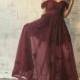 Stylish Burgundy Prom Dress - Off-the-Shoulder Floor-Length with Lace Appliques from Dressywomen