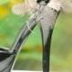 Classy Bridal Shoe Clip Set. Handmade Statement Jewel Gem, Couture Winter Bride Bridesmaid Party Gift, Elegant Boudoir Edgy Chic, Ebony Noir