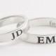 Engraved Ring,Initials Ring,Gift for her,Bridesmaid Ring,Mother Ring - Name Ring - Couples Ring