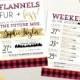 Flannels, Fur & Fizz Bachelorette Party Invitation // 5x7 // Custom Invitation // Bridal Shower // Party Itinerary // Holiday Party