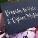 Wedding Calligraphy for Place Cards, Escort Cards