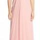 Dessy Collection Sweetheart Neck Strapless Chiffon Gown 