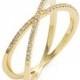 Bony Levy Stackable Crossover Diamond Ring (Nordstrom Exclusive) 