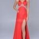 Honorable Sleeveless Floor Length A line Halter Chiffon Prom Gown With Side Slit - Compelling Wedding Dresses